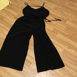 Beautiful black cropped jumpsuit xl worn twice